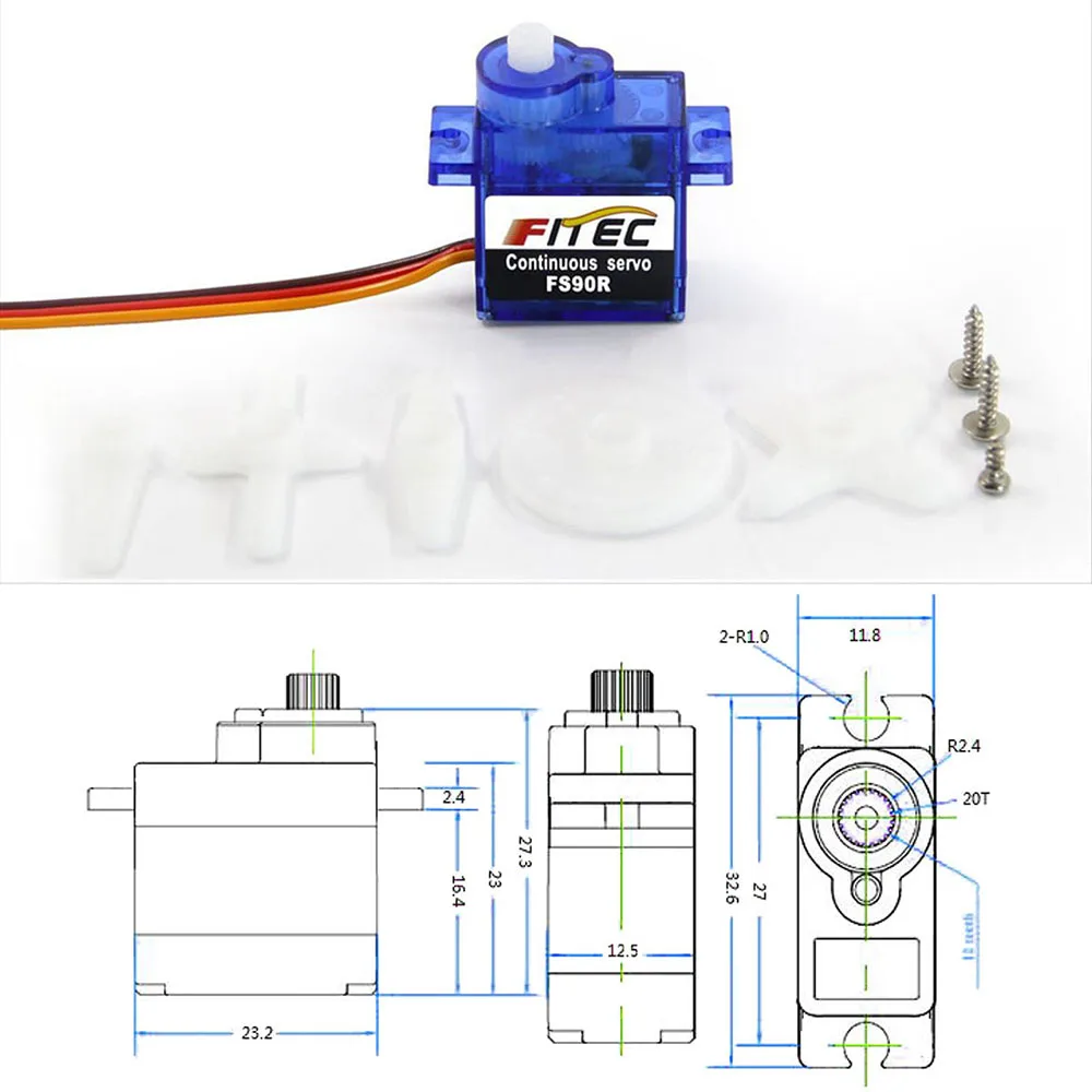 Feetech Mini FS90R Micro Servo - Rc Helicopter Servo recensie en prijs