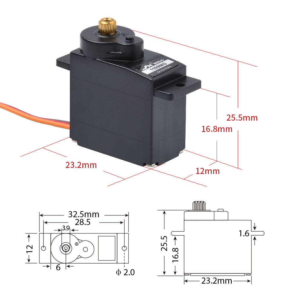 1/2/4 PCS JX Servo PDI-1109MG  - Rc Helicopter Servo recensie en prijs
